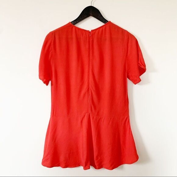 MICHAEL Michael Kors Coral Georgette Peplum Blouse - Picture 5 of 7